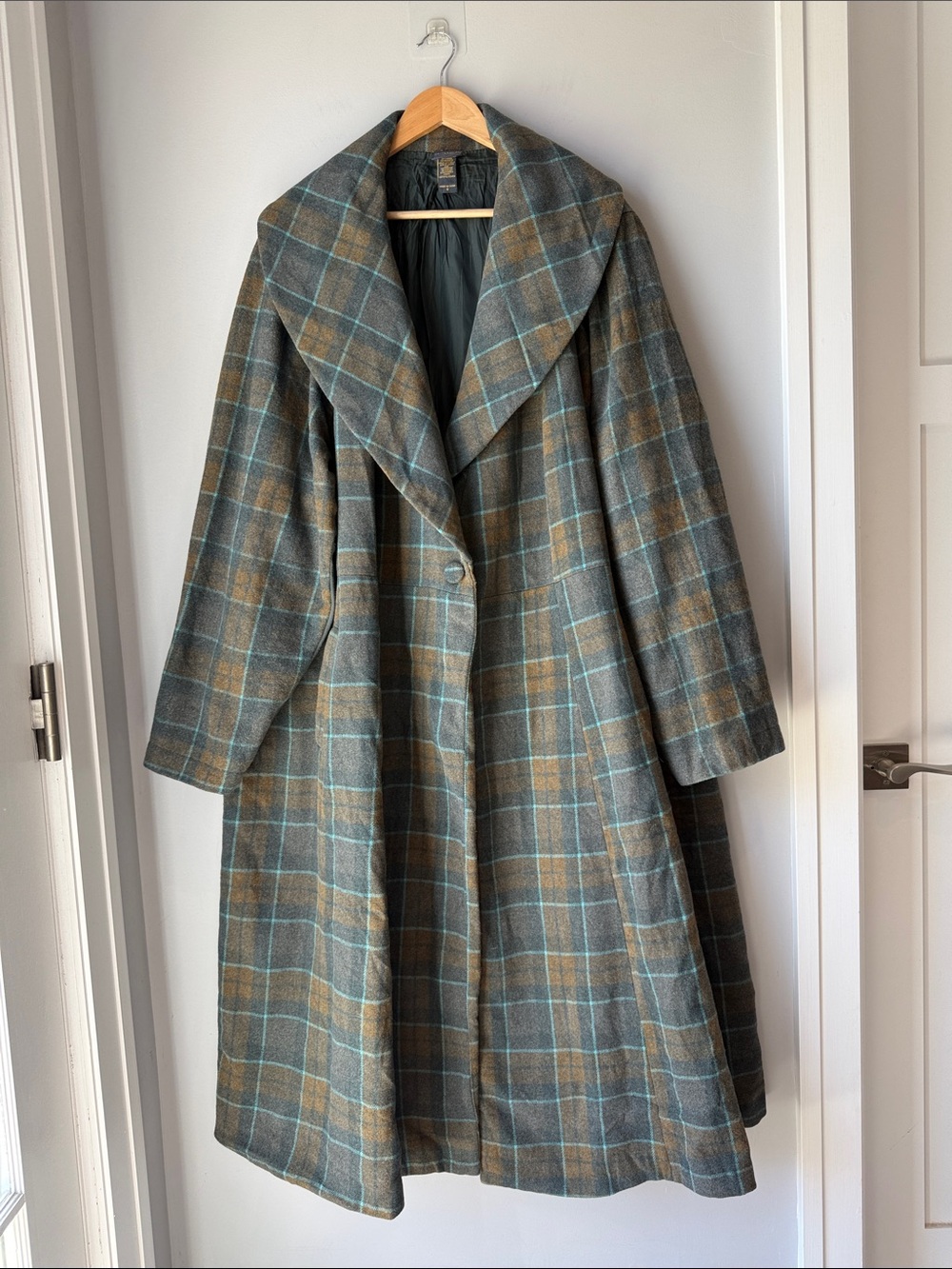 Outlander Mackenzie Tartan Plaid Wool-Blend Fit & Flare Coat